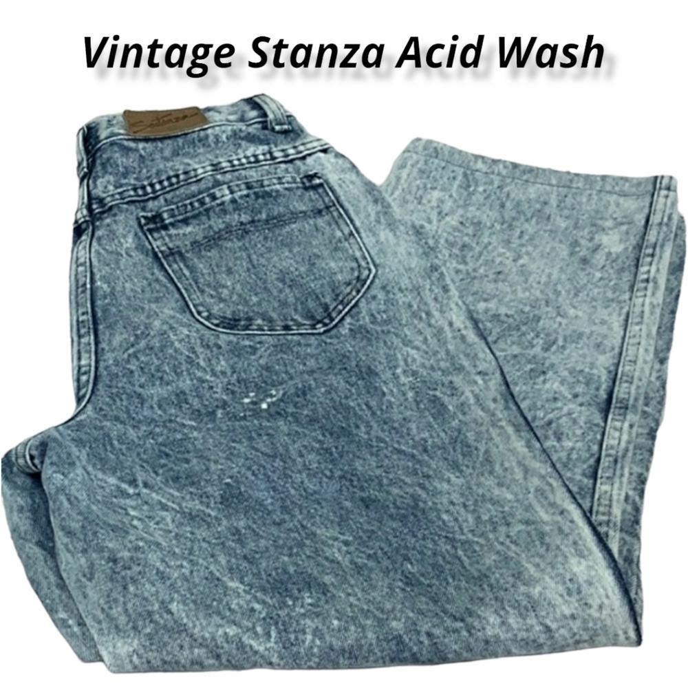 Vintage 80’s Sostanza Acid Wash High Rise Ankle Jeans 26x28 VGUC